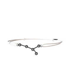 Cancer Bileklik - Swarovski 925 ayar siyah rodyum kaplama gümüş bileklik #c7mg8m