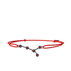 Cancer Bileklik - Garnet 925 ayar siyah rodyum kaplama gümüş bileklik #e70yre