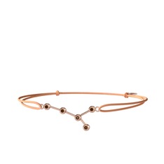 Cancer Bileklik - Dumanlı kuvars 8 ayar rose altın bileklik #ejc66p