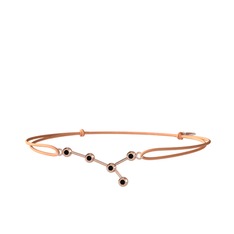 Siyah zirkon 8 ayar rose altın bileklik