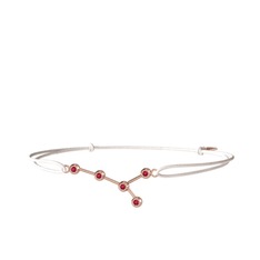 Rodolit garnet 8 ayar rose altın bileklik