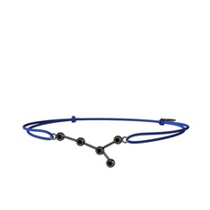 Cancer Bileklik - Siyah zirkon 925 ayar siyah rodyum kaplama gümüş bileklik #hbnf0n