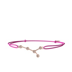 Cancer Bileklik - Beyaz zirkon 925 ayar rose altın kaplama gümüş bileklik #hkepsr