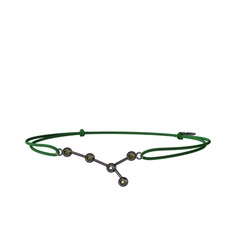 Cancer Bileklik - Peridot 925 ayar siyah rodyum kaplama gümüş bileklik #lzhpr9