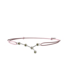 Cancer Bileklik - Peridot 18 ayar beyaz altın bileklik #nm6aq5