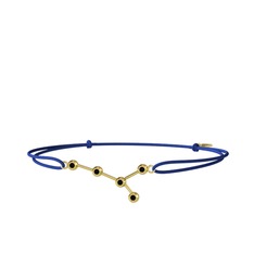 Cancer Bileklik - Siyah zirkon 18 ayar altın bileklik #s2ge4r