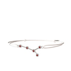 Cancer Bileklik - Garnet 18 ayar beyaz altın bileklik #txqbrj