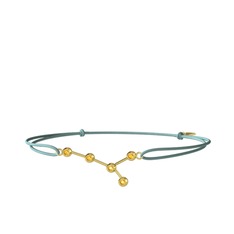 Cancer Bileklik - Sitrin 925 ayar altın kaplama gümüş bileklik #udk2o5