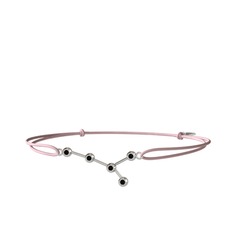 Siyah zirkon 8 ayar beyaz altın bileklik