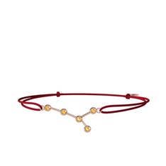 Cancer Bileklik - Sitrin 8 ayar rose altın bileklik #vodhke