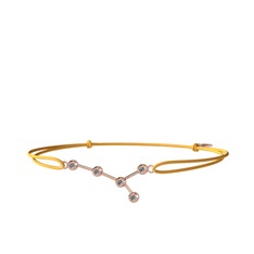 Cancer Bileklik - Pırlanta 14 ayar rose altın bileklik (0.18 karat) #vypipm