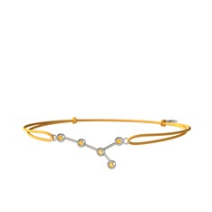 Cancer Bileklik - Sitrin 18 ayar beyaz altın bileklik #vz4xql