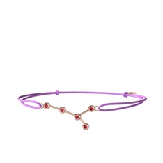 Cancer Bileklik - Rodolit garnet 18 ayar rose altın bileklik #xt83q