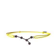 Cancer Bileklik - Dumanlı kuvars 925 ayar siyah rodyum kaplama gümüş bileklik #xwgqim