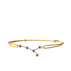 Cancer Bileklik - Garnet 18 ayar beyaz altın bileklik #y0kn06