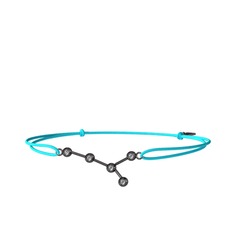 Cancer Bileklik - Swarovski 925 ayar siyah rodyum kaplama gümüş bileklik #z2k17v