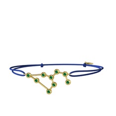 Leo Bileklik - Yeşil kuvars 8 ayar altın bileklik #102lniw