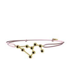 Leo Bileklik - Siyah zirkon 18 ayar altın bileklik #12wuhc4