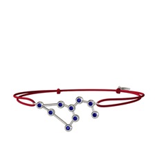 Lab safir 18 ayar beyaz altın bileklik