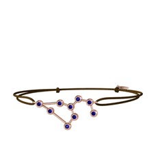 Leo Bileklik - Lab safir 14 ayar rose altın bileklik #13vnpn1