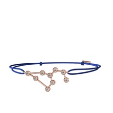 Beyaz zirkon 925 ayar rose altın kaplama gümüş bileklik