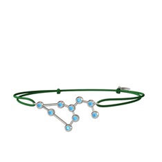 Leo Bileklik - Akuamarin 8 ayar beyaz altın bileklik #15k7ckp