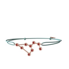Garnet 925 ayar rose altın kaplama gümüş bileklik