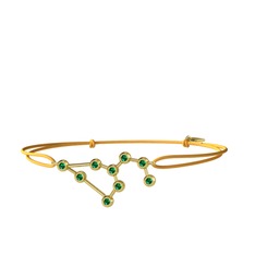Leo Bileklik - Yeşil kuvars 14 ayar altın bileklik #19ja9l6