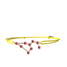 Rodolit garnet 8 ayar rose altın bileklik