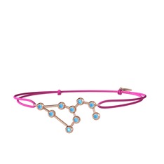 Akuamarin 18 ayar rose altın bileklik