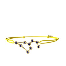 Leo Bileklik - Lab safir 8 ayar altın bileklik #1gdszxi