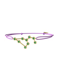 Leo Bileklik - Kök zümrüt 925 ayar altın kaplama gümüş bileklik #1gtfr79