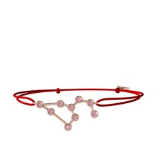 Pembe kuvars 14 ayar rose altın bileklik