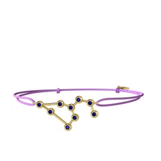 Leo Bileklik - Lab safir 925 ayar altın kaplama gümüş bileklik #1jf1tl4