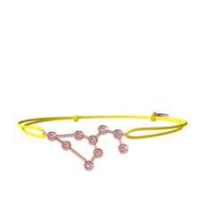 Pembe kuvars 18 ayar rose altın bileklik