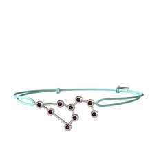 Leo Bileklik - Kök yakut 14 ayar beyaz altın bileklik #1lqse89