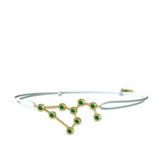 Leo Bileklik - Yeşil kuvars 8 ayar altın bileklik #1ltor0l