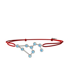 Leo Bileklik - Akuamarin 8 ayar beyaz altın bileklik #1m7gc8k