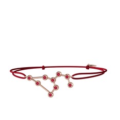 Rodolit garnet 8 ayar rose altın bileklik