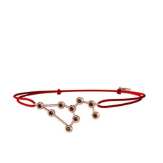 Leo Bileklik - Dumanlı kuvars 925 ayar rose altın kaplama gümüş bileklik #1oyc61a