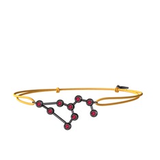 Rodolit garnet 925 ayar siyah rodyum kaplama gümüş bileklik