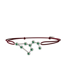 Yeşil kuvars 8 ayar beyaz altın bileklik