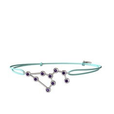 Leo Bileklik - Ametist 14 ayar beyaz altın bileklik #1s6f8pa