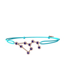 Lab safir 8 ayar rose altın bileklik