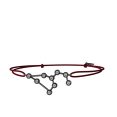 Leo Bileklik - Beyaz zirkon 925 ayar siyah rodyum kaplama gümüş bileklik #1v5uaqh