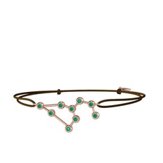 Leo Bileklik - Kök zümrüt 14 ayar rose altın bileklik #1wcsjxs