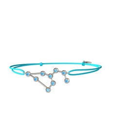 Leo Bileklik - Akuamarin 18 ayar beyaz altın bileklik #1wkjyh2