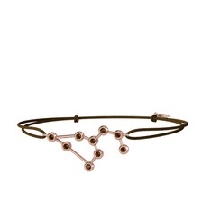 Dumanlı kuvars 18 ayar rose altın bileklik