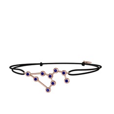 Leo Bileklik - Lab safir 925 ayar rose altın kaplama gümüş bileklik #1x7goi0