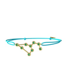 Leo Bileklik - Kök zümrüt 925 ayar altın kaplama gümüş bileklik #1xtz3ip